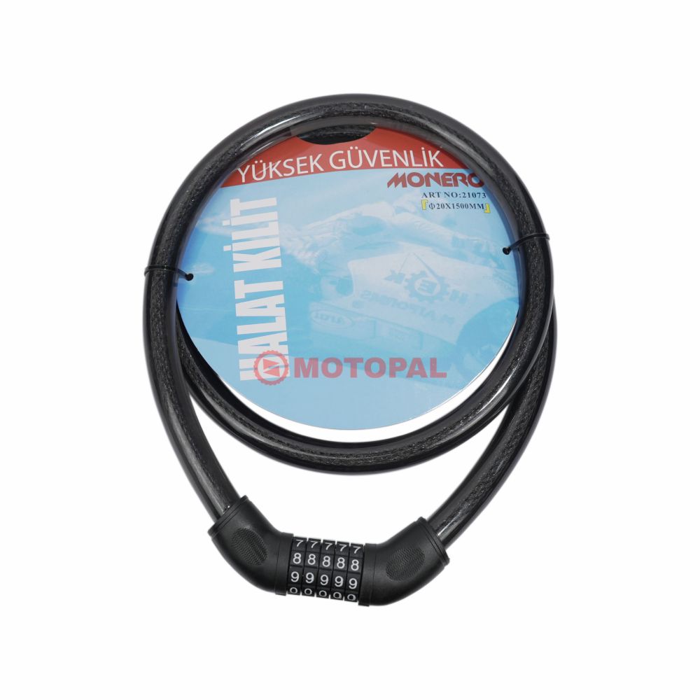 HALAT KİLİT DOLAMALI 20 x 150 CM 5Lİ DEĞİŞTİRİLEBİLİR ŞİFRELİ