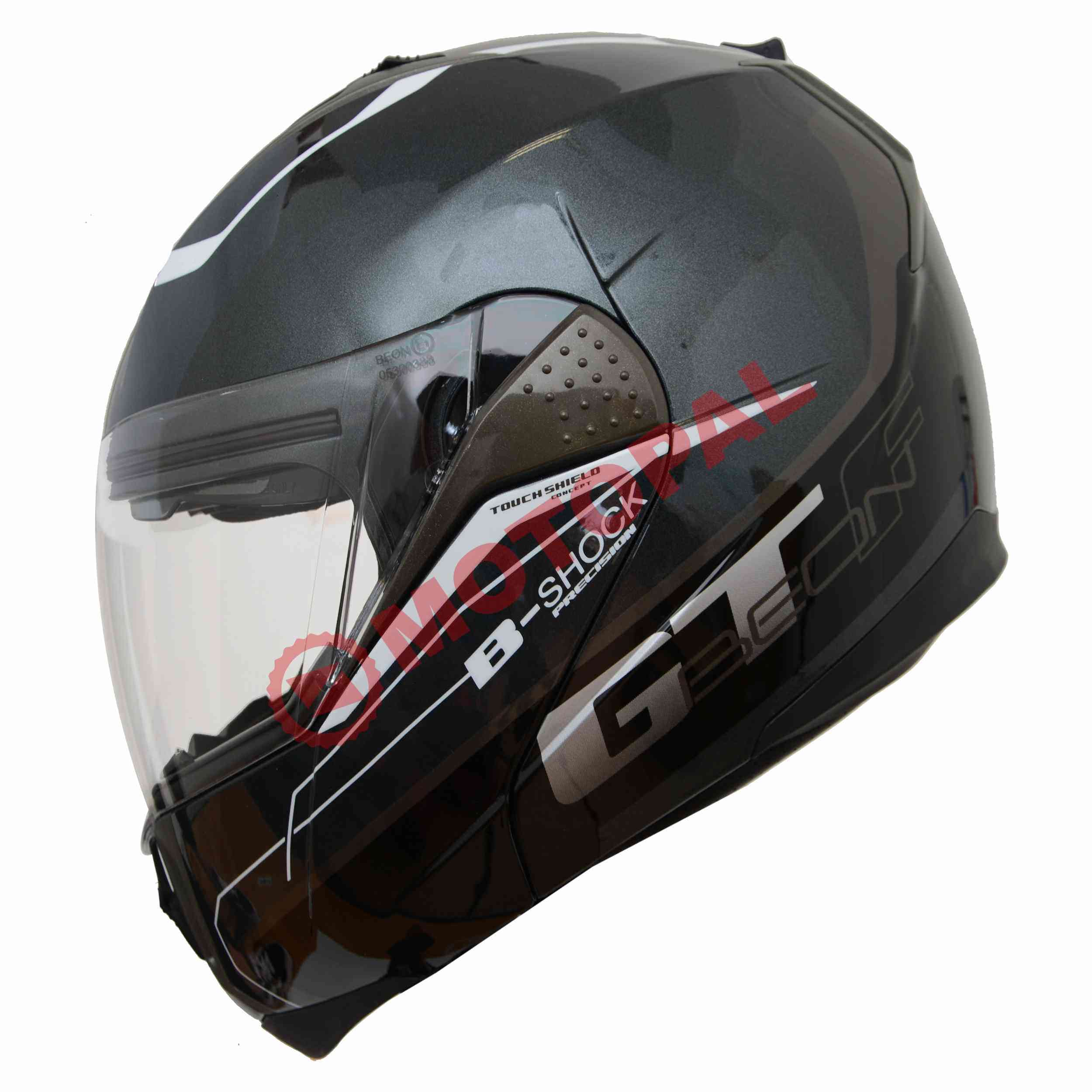 BEON- ÇENE AÇILIR VİZÖRLÜ KASK [B700] [GRİ-SİYAH] [B-SHOCK] [XL]