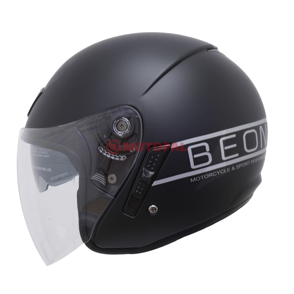 BEON-ÇENESİZ VİZÖRLÜ YAZLIK KASK [B217] [MAT SİYAH - GRİ] [M]