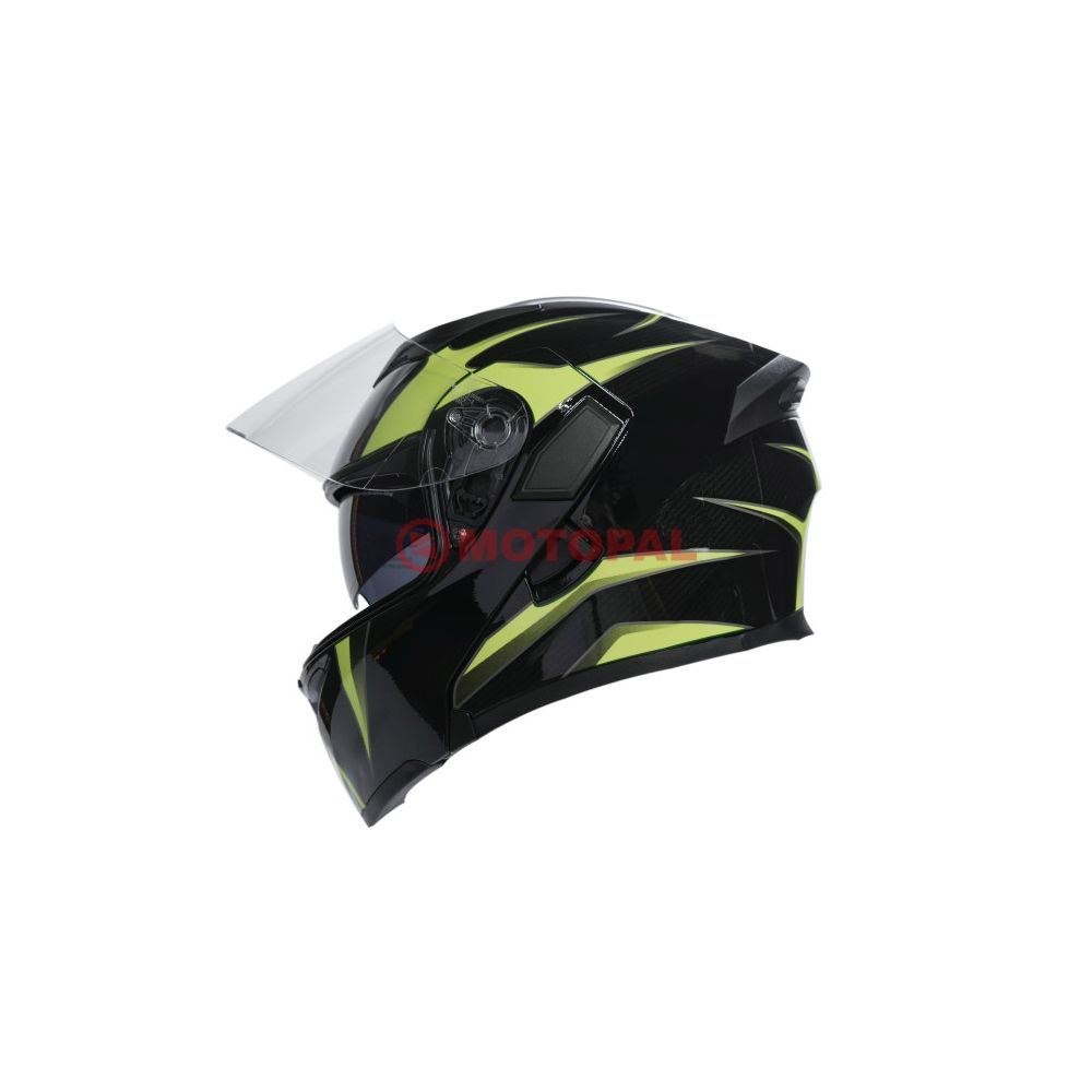 KC-ÇENE AÇILIR VİZÖRLÜ KASK [KC902] SİYAH - NEON YEŞİL [XL] E BELGELİ