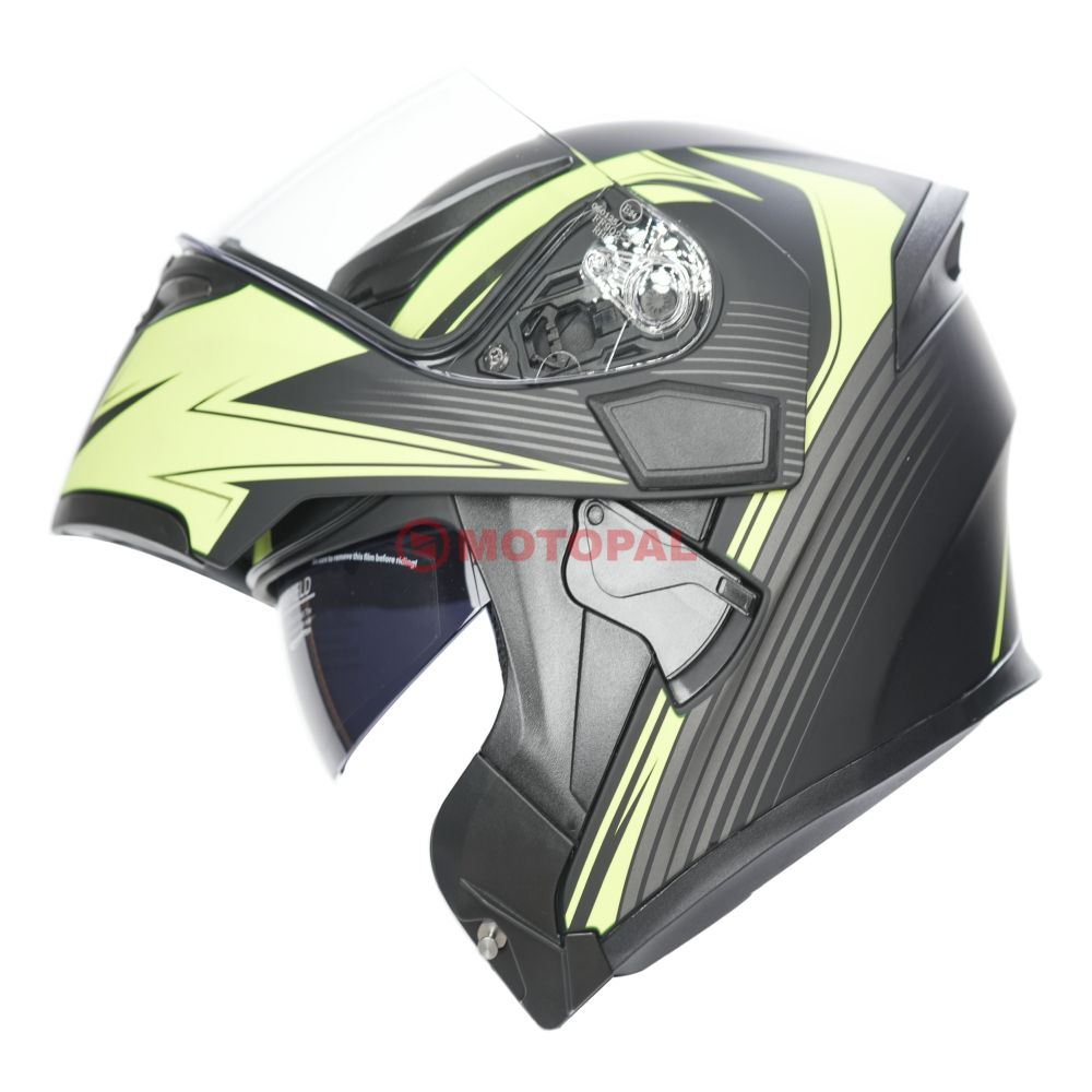 KC-ÇENE AÇILIR VİZÖRLÜ KASK [KC902] [SARI - SİYAH] [L] E BELGELİ