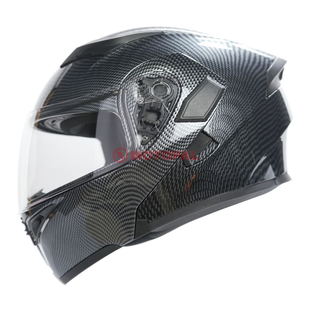 KC-ÇENE AÇILIR VİZÖRLÜ KASK [KC902] [KARBON] [M] E BELGELİ