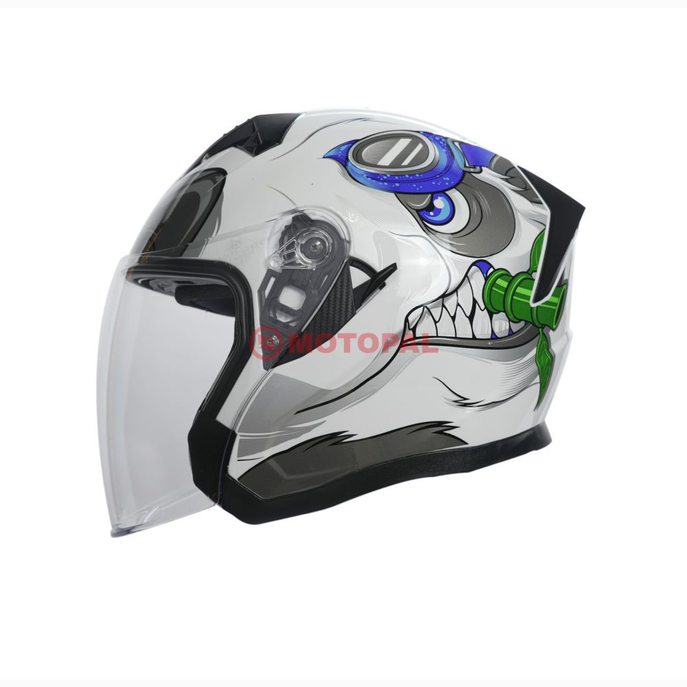KC-ÇENESİZ VİZÖRLÜ YAZLIK KASK [KC528-1] PANDA [S] E BELGELİ