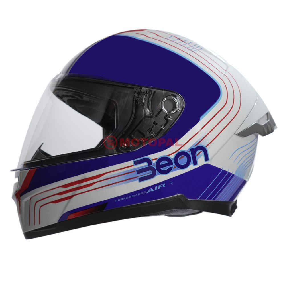 BEON- KAPALI KASK [FULL FACE] [B507] [BEYAZ-MAVİ-KIRMIZI] [M]