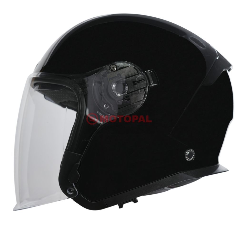 BEON- ÇENESİZ VİZÖRLÜ YAZLIK KASK [B203] [PARLAK SİYAH] [S]